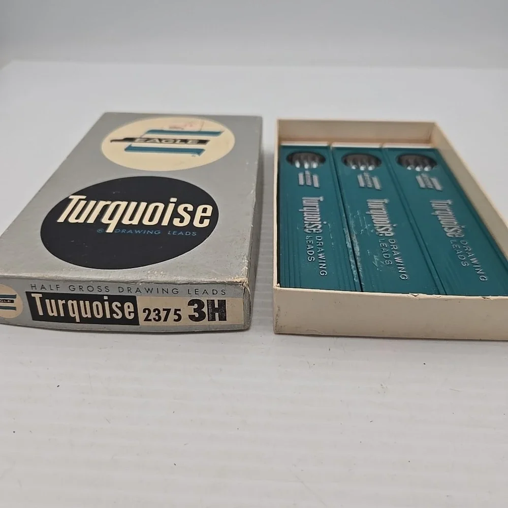 Berol Turquoise Eagle Drawing Lead #2375 3H Dozen Art Drafting Pencil Mechanical